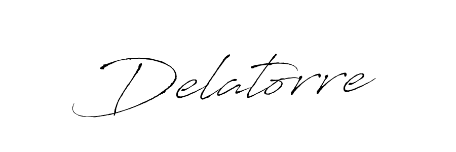 Create a beautiful signature design for name Delatorre. With this signature (Antro_Vectra) fonts, you can make a handwritten signature for free. Delatorre signature style 6 images and pictures png