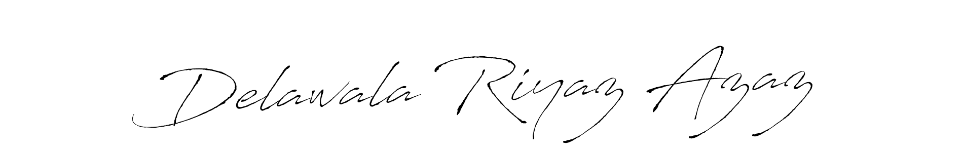 Make a beautiful signature design for name Delawala Riyaz Azaz. With this signature (Antro_Vectra) style, you can create a handwritten signature for free. Delawala Riyaz Azaz signature style 6 images and pictures png