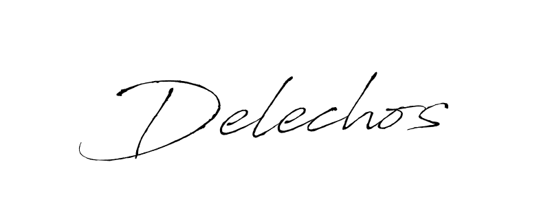 How to make Delechos signature? Antro_Vectra is a professional autograph style. Create handwritten signature for Delechos name. Delechos signature style 6 images and pictures png