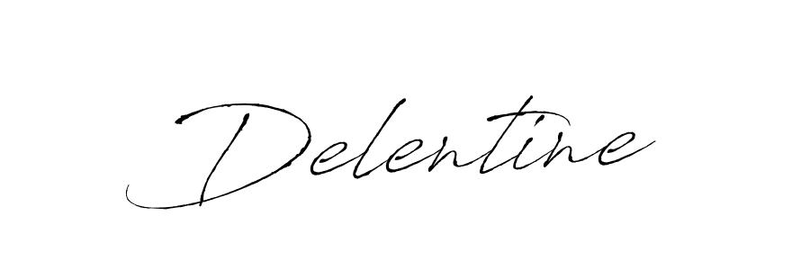 Use a signature maker to create a handwritten signature online. With this signature software, you can design (Antro_Vectra) your own signature for name Delentine. Delentine signature style 6 images and pictures png