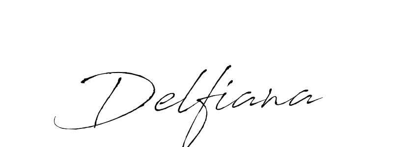 Use a signature maker to create a handwritten signature online. With this signature software, you can design (Antro_Vectra) your own signature for name Delfiana. Delfiana signature style 6 images and pictures png