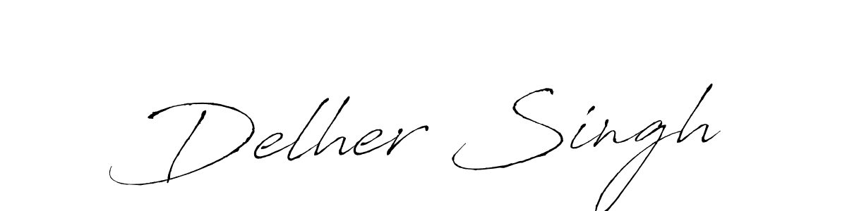 Antro_Vectra is a professional signature style that is perfect for those who want to add a touch of class to their signature. It is also a great choice for those who want to make their signature more unique. Get Delher Singh name to fancy signature for free. Delher Singh signature style 6 images and pictures png