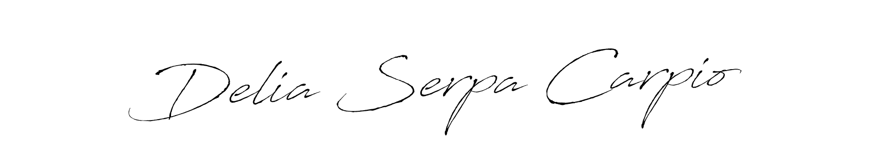 Delia Serpa Carpio stylish signature style. Best Handwritten Sign (Antro_Vectra) for my name. Handwritten Signature Collection Ideas for my name Delia Serpa Carpio. Delia Serpa Carpio signature style 6 images and pictures png