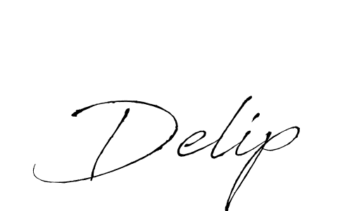 Use a signature maker to create a handwritten signature online. With this signature software, you can design (Antro_Vectra) your own signature for name Delip. Delip signature style 6 images and pictures png