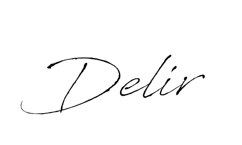 Delir stylish signature style. Best Handwritten Sign (Antro_Vectra) for my name. Handwritten Signature Collection Ideas for my name Delir. Delir signature style 6 images and pictures png