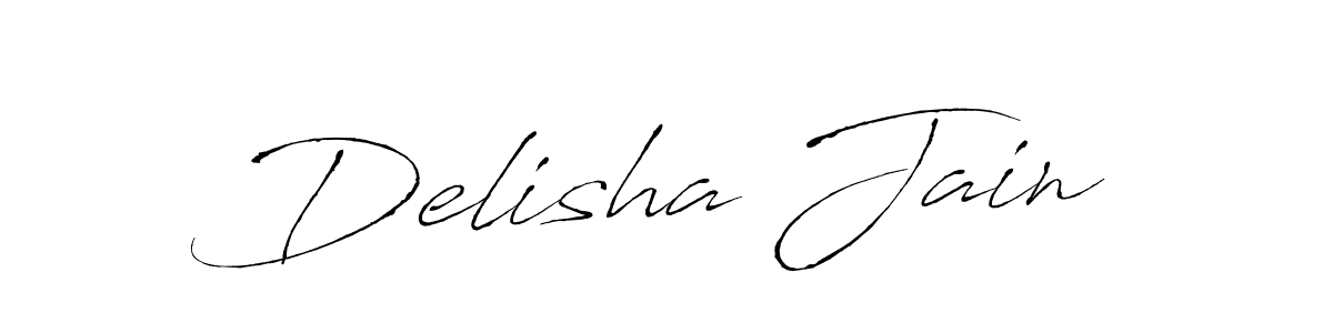 Create a beautiful signature design for name Delisha Jain. With this signature (Antro_Vectra) fonts, you can make a handwritten signature for free. Delisha Jain signature style 6 images and pictures png