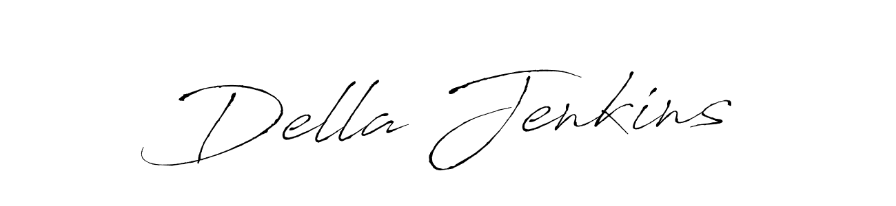 Della Jenkins stylish signature style. Best Handwritten Sign (Antro_Vectra) for my name. Handwritten Signature Collection Ideas for my name Della Jenkins. Della Jenkins signature style 6 images and pictures png