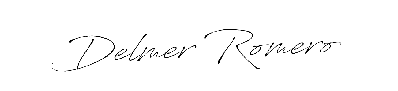 The best way (Antro_Vectra) to make a short signature is to pick only two or three words in your name. The name Delmer Romero include a total of six letters. For converting this name. Delmer Romero signature style 6 images and pictures png