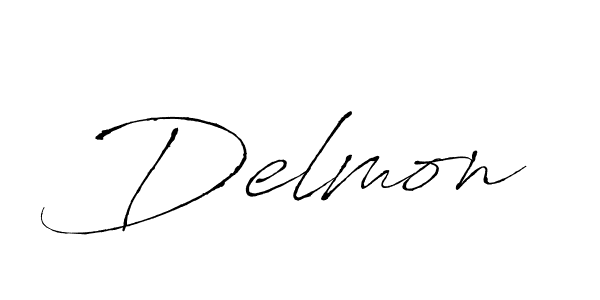 Design your own signature with our free online signature maker. With this signature software, you can create a handwritten (Antro_Vectra) signature for name Delmon. Delmon signature style 6 images and pictures png