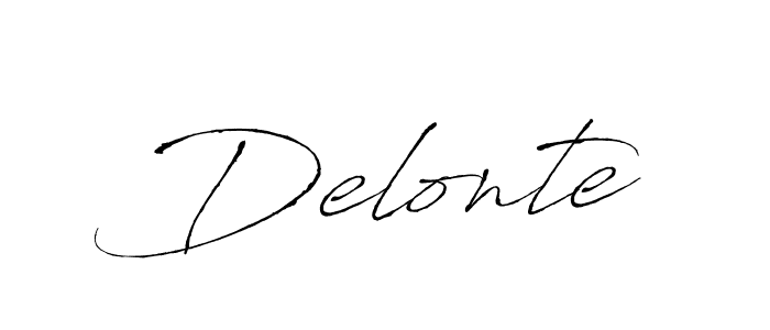 Create a beautiful signature design for name Delonte. With this signature (Antro_Vectra) fonts, you can make a handwritten signature for free. Delonte signature style 6 images and pictures png