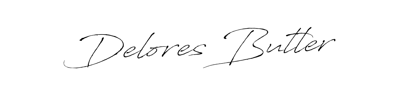 Delores Butler stylish signature style. Best Handwritten Sign (Antro_Vectra) for my name. Handwritten Signature Collection Ideas for my name Delores Butler. Delores Butler signature style 6 images and pictures png