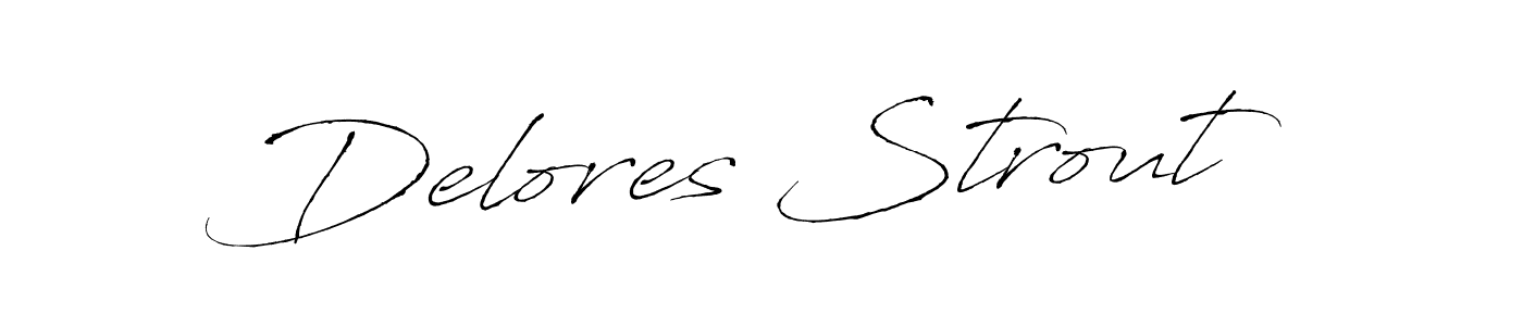 How to make Delores Strout signature? Antro_Vectra is a professional autograph style. Create handwritten signature for Delores Strout name. Delores Strout signature style 6 images and pictures png