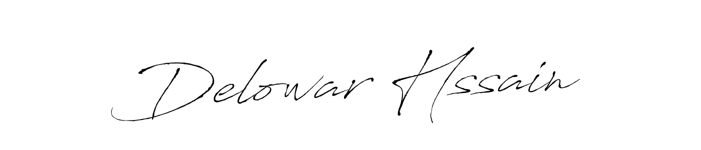 How to make Delowar Hssain name signature. Use Antro_Vectra style for creating short signs online. This is the latest handwritten sign. Delowar Hssain signature style 6 images and pictures png