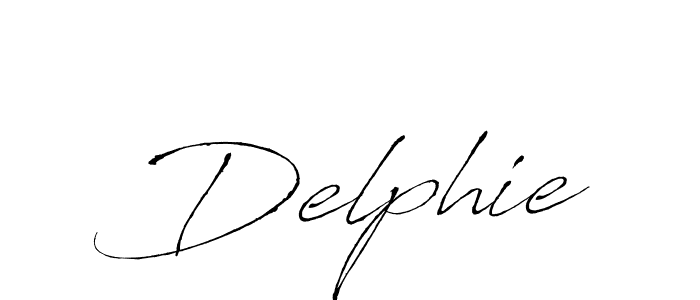 Design your own signature with our free online signature maker. With this signature software, you can create a handwritten (Antro_Vectra) signature for name Delphie. Delphie signature style 6 images and pictures png