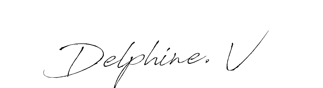 How to make Delphine. V signature? Antro_Vectra is a professional autograph style. Create handwritten signature for Delphine. V name. Delphine. V signature style 6 images and pictures png