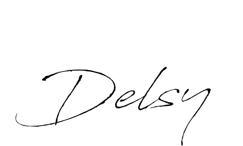 Create a beautiful signature design for name Delsy. With this signature (Antro_Vectra) fonts, you can make a handwritten signature for free. Delsy signature style 6 images and pictures png