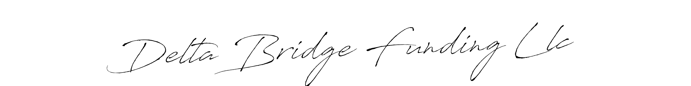 How to make Delta Bridge Funding Llc name signature. Use Antro_Vectra style for creating short signs online. This is the latest handwritten sign. Delta Bridge Funding Llc signature style 6 images and pictures png