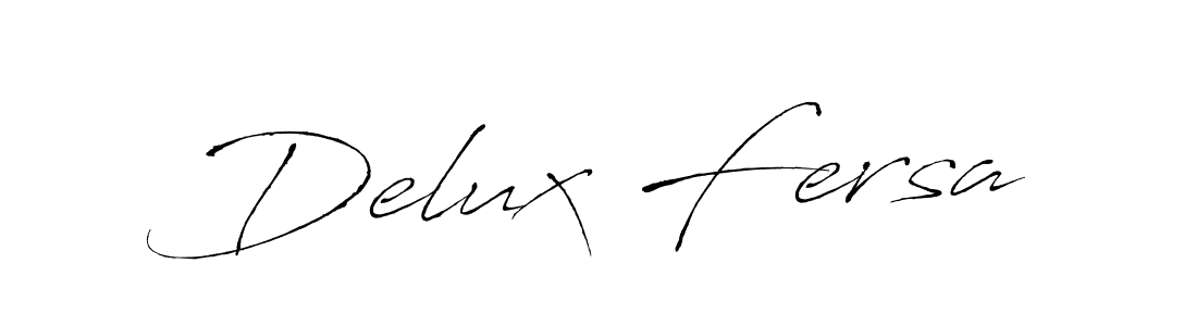How to make Delux Fersa name signature. Use Antro_Vectra style for creating short signs online. This is the latest handwritten sign. Delux Fersa signature style 6 images and pictures png