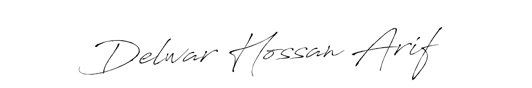 Use a signature maker to create a handwritten signature online. With this signature software, you can design (Antro_Vectra) your own signature for name Delwar Hossan Arif. Delwar Hossan Arif signature style 6 images and pictures png