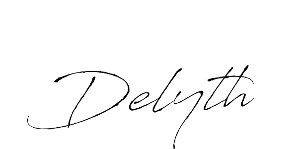 Delyth stylish signature style. Best Handwritten Sign (Antro_Vectra) for my name. Handwritten Signature Collection Ideas for my name Delyth. Delyth signature style 6 images and pictures png