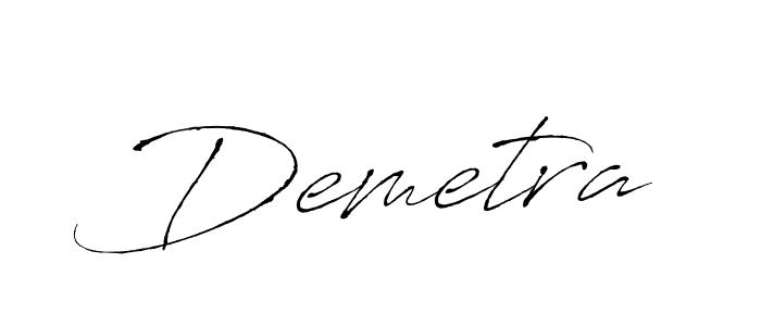 How to make Demetra name signature. Use Antro_Vectra style for creating short signs online. This is the latest handwritten sign. Demetra signature style 6 images and pictures png