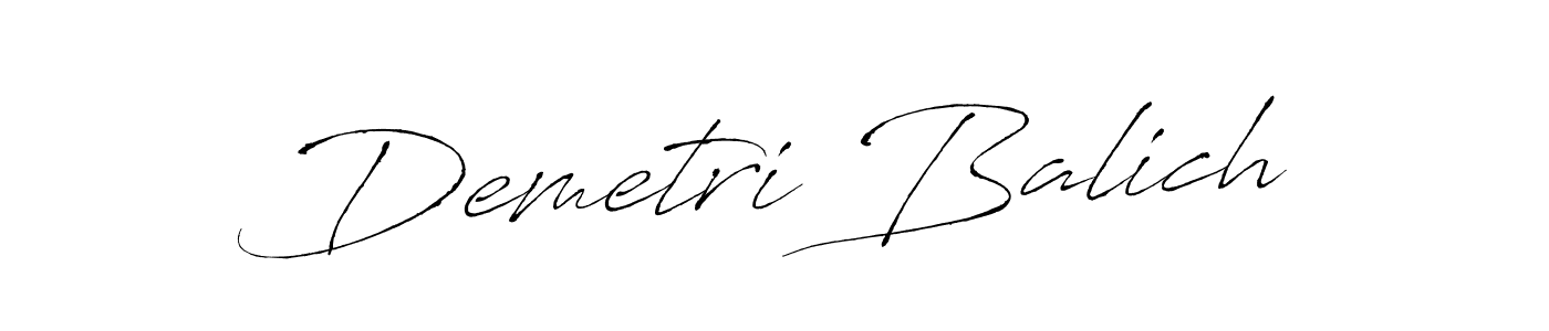 How to make Demetri Balich name signature. Use Antro_Vectra style for creating short signs online. This is the latest handwritten sign. Demetri Balich signature style 6 images and pictures png