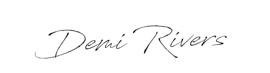 Demi Rivers stylish signature style. Best Handwritten Sign (Antro_Vectra) for my name. Handwritten Signature Collection Ideas for my name Demi Rivers. Demi Rivers signature style 6 images and pictures png