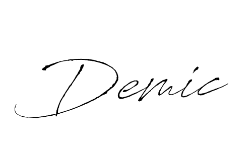 Create a beautiful signature design for name Demic. With this signature (Antro_Vectra) fonts, you can make a handwritten signature for free. Demic signature style 6 images and pictures png