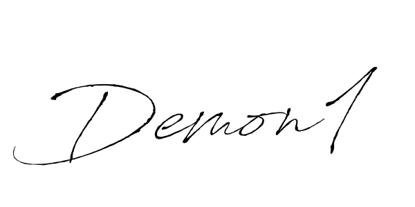 Make a beautiful signature design for name Demon1. With this signature (Antro_Vectra) style, you can create a handwritten signature for free. Demon1 signature style 6 images and pictures png