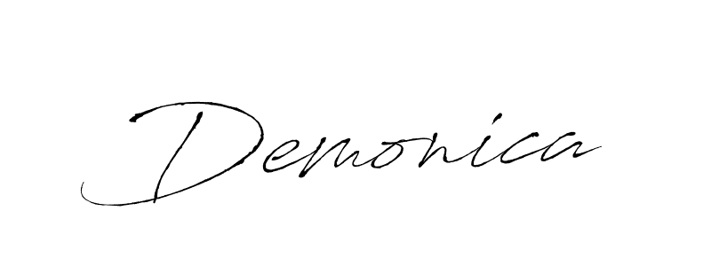 Also we have Demonica name is the best signature style. Create professional handwritten signature collection using Antro_Vectra autograph style. Demonica signature style 6 images and pictures png