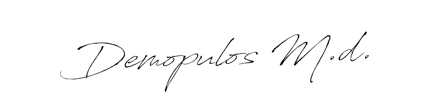 Use a signature maker to create a handwritten signature online. With this signature software, you can design (Antro_Vectra) your own signature for name Demopulos M.d.. Demopulos M.d. signature style 6 images and pictures png