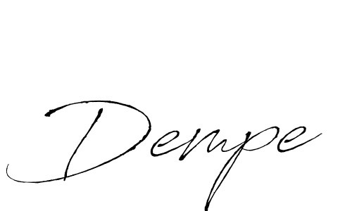 Create a beautiful signature design for name Dempe. With this signature (Antro_Vectra) fonts, you can make a handwritten signature for free. Dempe signature style 6 images and pictures png