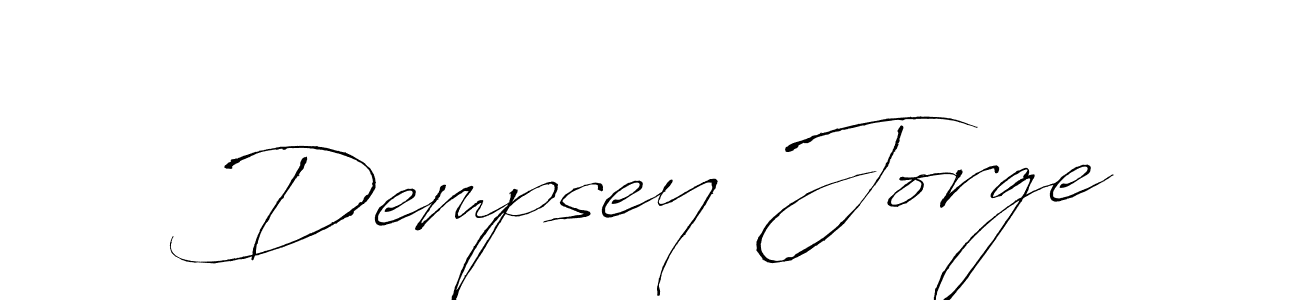 Create a beautiful signature design for name Dempsey Jorge. With this signature (Antro_Vectra) fonts, you can make a handwritten signature for free. Dempsey Jorge signature style 6 images and pictures png