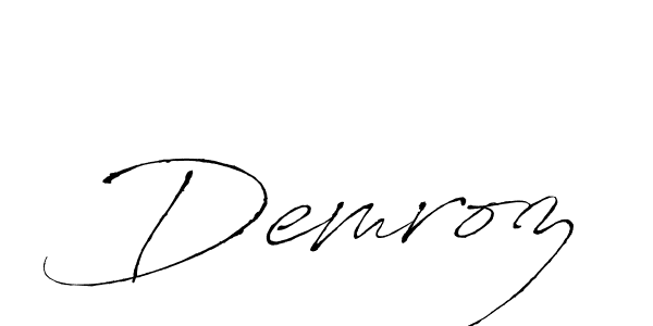 Demroz stylish signature style. Best Handwritten Sign (Antro_Vectra) for my name. Handwritten Signature Collection Ideas for my name Demroz. Demroz signature style 6 images and pictures png