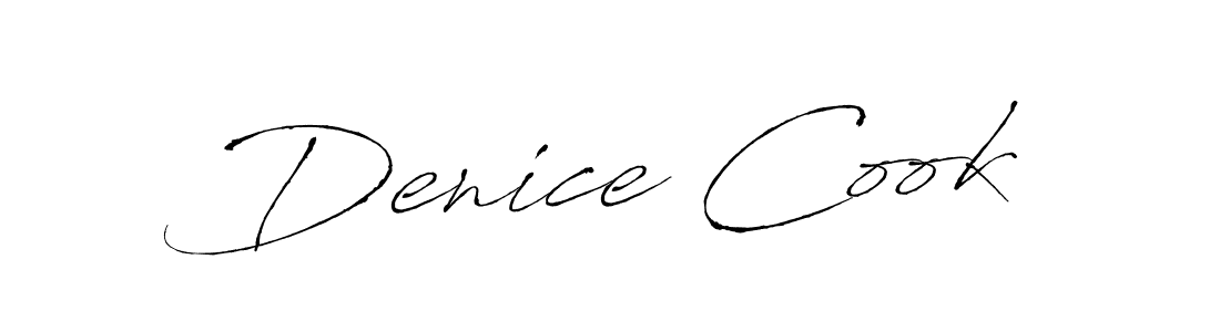 How to make Denice Cook name signature. Use Antro_Vectra style for creating short signs online. This is the latest handwritten sign. Denice Cook signature style 6 images and pictures png