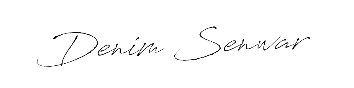 How to make Denim Senwar name signature. Use Antro_Vectra style for creating short signs online. This is the latest handwritten sign. Denim Senwar signature style 6 images and pictures png