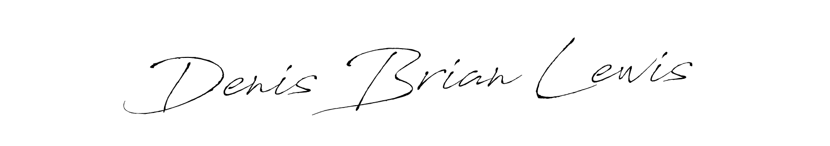 How to make Denis Brian Lewis name signature. Use Antro_Vectra style for creating short signs online. This is the latest handwritten sign. Denis Brian Lewis signature style 6 images and pictures png