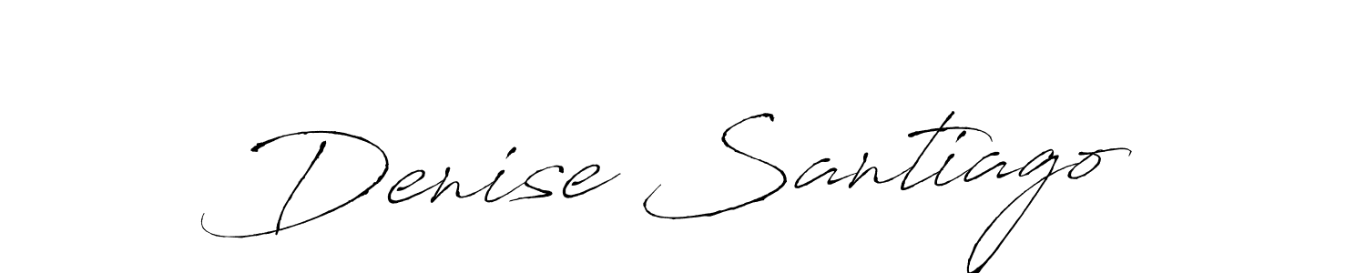 Denise Santiago stylish signature style. Best Handwritten Sign (Antro_Vectra) for my name. Handwritten Signature Collection Ideas for my name Denise Santiago. Denise Santiago signature style 6 images and pictures png