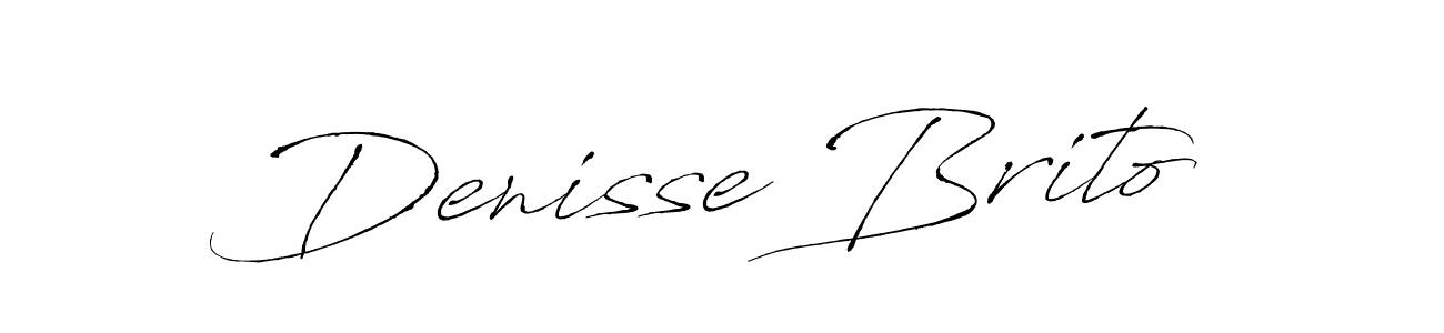 How to make Denisse Brito name signature. Use Antro_Vectra style for creating short signs online. This is the latest handwritten sign. Denisse Brito signature style 6 images and pictures png