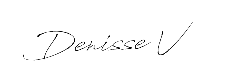 Use a signature maker to create a handwritten signature online. With this signature software, you can design (Antro_Vectra) your own signature for name Denisse V. Denisse V signature style 6 images and pictures png