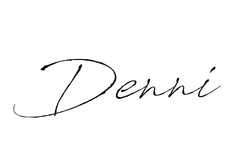 Antro_Vectra is a professional signature style that is perfect for those who want to add a touch of class to their signature. It is also a great choice for those who want to make their signature more unique. Get Denni name to fancy signature for free. Denni signature style 6 images and pictures png
