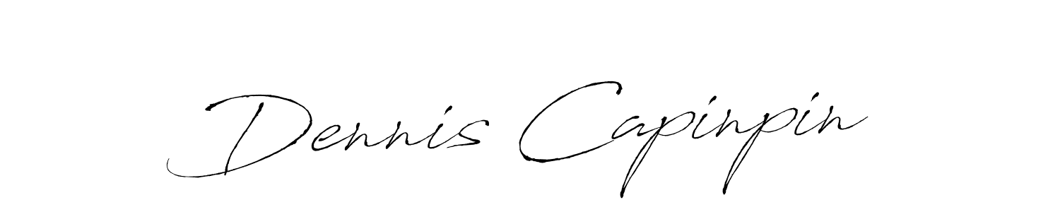 Make a beautiful signature design for name Dennis Capinpin. With this signature (Antro_Vectra) style, you can create a handwritten signature for free. Dennis Capinpin signature style 6 images and pictures png