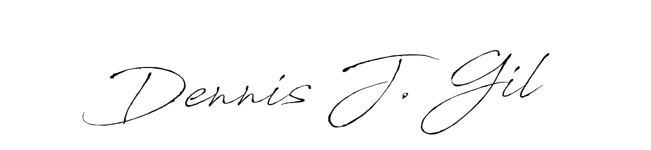 Antro_Vectra is a professional signature style that is perfect for those who want to add a touch of class to their signature. It is also a great choice for those who want to make their signature more unique. Get Dennis J. Gil name to fancy signature for free. Dennis J. Gil signature style 6 images and pictures png