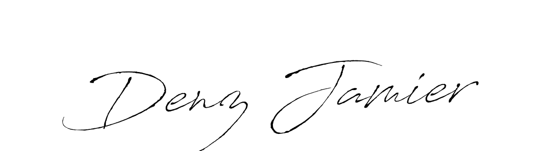Denz Jamier stylish signature style. Best Handwritten Sign (Antro_Vectra) for my name. Handwritten Signature Collection Ideas for my name Denz Jamier. Denz Jamier signature style 6 images and pictures png