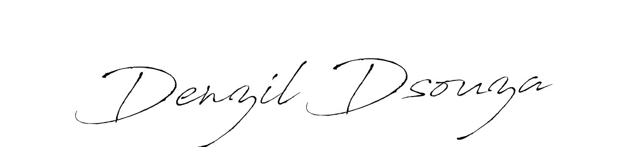 Make a beautiful signature design for name Denzil Dsouza. With this signature (Antro_Vectra) style, you can create a handwritten signature for free. Denzil Dsouza signature style 6 images and pictures png
