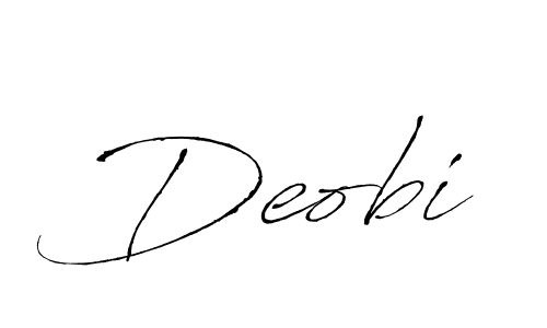 Design your own signature with our free online signature maker. With this signature software, you can create a handwritten (Antro_Vectra) signature for name Deobi. Deobi signature style 6 images and pictures png