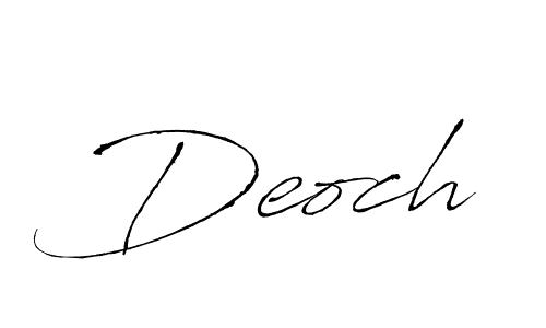 Create a beautiful signature design for name Deoch. With this signature (Antro_Vectra) fonts, you can make a handwritten signature for free. Deoch signature style 6 images and pictures png