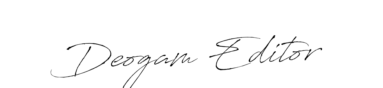 Design your own signature with our free online signature maker. With this signature software, you can create a handwritten (Antro_Vectra) signature for name Deogam Editor. Deogam Editor signature style 6 images and pictures png