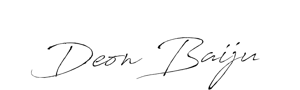 Once you've used our free online signature maker to create your best signature Antro_Vectra style, it's time to enjoy all of the benefits that Deon Baiju name signing documents. Deon Baiju signature style 6 images and pictures png