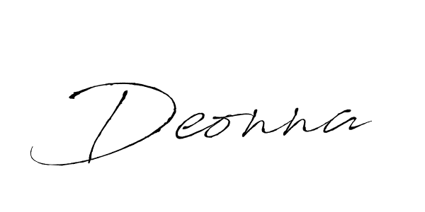 Use a signature maker to create a handwritten signature online. With this signature software, you can design (Antro_Vectra) your own signature for name Deonna. Deonna signature style 6 images and pictures png